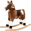 Wooden Rocking Horse, Ride on Horse for Toddlers 1836 Months, Boy & Girl Plush Animal Rocker with Lovely Fun Realistic Sounds, Toddler/Child Ride on Pony Toy (Horse, Brown) view 1