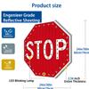 30in Solar Powered LED Traffic Warning Sign - IP65 Waterproof Stop Light Road Sign for Schools, Shopping Malls & Outdoor Use - Bright LED Safety Signage view 2