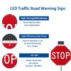 30in Solar Powered LED Traffic Warning Sign - IP65 Waterproof Stop Light Road Sign for Schools, Shopping Malls & Outdoor Use - Bright LED Safety Signage view 3