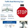 30in Solar Powered LED Traffic Warning Sign - IP65 Waterproof Stop Light Road Sign for Schools, Shopping Malls & Outdoor Use - Bright LED Safety Signage view 4