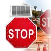 24in Solar Powered LED Flashing Stop Sign for Crossroads, Construction, Mountain & Main Roads - Safety Traffic Sign, 1 Piece view 1