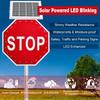 24in Solar Powered LED Flashing Stop Sign for Crossroads, Construction, Mountain & Main Roads - Safety Traffic Sign, 1 Piece view 4