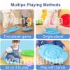 wangdahua Balance Board for Kids, Children's Labyrinth Wobble Board with 5 Balls, Rocking Seesaw for Autism Kids Sensory Balance Training, Indoor Play Equipment, Grooves Bottom More Safer,Green view 4