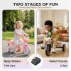 Tricycle for Toddlers 1-3 Years Old Toy, Adjustable Kids Bike for Boys Girls Birthday Gift Age 2-4, Baby Trike with Storage Baskets & Removable Pedals view 2