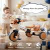Tricycle for Toddlers 1-3 Years Old Toy, Adjustable Kids Bike for Boys Girls Birthday Gift Age 2-4, Baby Trike with Storage Baskets & Removable Pedals view 4