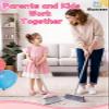 Toddler Cleaning Toy Set -28'' Kids Mini Broom with Dustpan & Mop, Toddler Household Helper, Parent-Child Interactive Play Cleaning Tool, Cute Cartoon Design, Small Safe Corner Broom (Pink) view 2