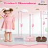 Toddler Cleaning Toy Set -28'' Kids Mini Broom with Dustpan & Mop, Toddler Household Helper, Parent-Child Interactive Play Cleaning Tool, Cute Cartoon Design, Small Safe Corner Broom (Pink) view 3