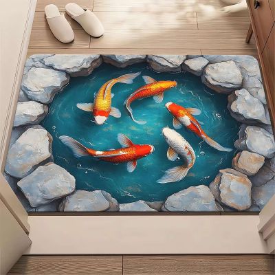 3D Optical Illusion Rug,2025 Muti-Design 3D Hole Rug,Dog Gets Scared of 3-D Carpet,Funny 3-D Carpet to Prank with Secure Non-Slip, Optical Illusion Rugs Easy Clean Doormat for Entrance
