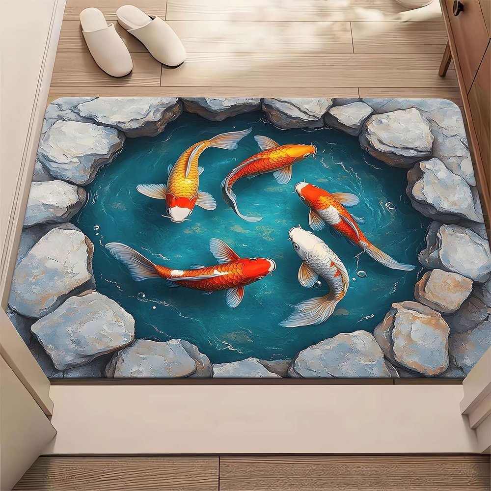 3D Optical Illusion Rug,2025 Muti-Design 3D Hole Rug,Dog Gets Scared of 3-D Carpet,Funny 3-D Carpet to Prank with Secure Non-Slip, Optical Illusion Rugs Easy Clean Doormat for Entrance