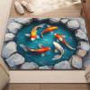 3D Optical Illusion Rug,2025 Muti-Design 3D Hole Rug,Dog Gets Scared of 3-D Carpet,Funny 3-D Carpet to Prank with Secure Non-Slip, Optical Illusion Rugs Easy Clean Doormat for Entrance view 1