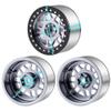 4PCS Aluminium 2.6" Beadlock Wheel Rim Upgrades for 1/10th RC Monster Crawler Truck Car (Titanium) view 3