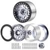 4PCS Aluminium 2.6" Beadlock Wheel Rim Upgrades for 1/10th RC Monster Crawler Truck Car (Titanium) view 4