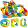 Electric Train Set for Kids Ages 3-8 - Modular 3D Flexible Race Track Building Toy with Gravity-Defying 360 Movement, STEM Learning Fun Gift(84 pcs Value Set) view 1