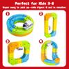 Electric Train Set for Kids Ages 3-8 - Modular 3D Flexible Race Track Building Toy with Gravity-Defying 360 Movement, STEM Learning Fun Gift(84 pcs Value Set) view 3