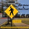 24in Solar LED Flashing Pedestrian Sign - Blinking Traffic Warning Sign for Streets, Parks & Campuses - 2-Piece Set for Enhanced Safety & Visibility view 4