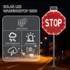 30" Solar Power Flashing Traffic Signs - LED Lighted Road Signs with Engineer Grade Reflective Film for Construction Sites & Highways - Durable & Weather-Resistant view 2