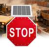 32in Aluminum Stop Signs - LED Blinking Reflective Traffic Warning Signs for Expressway, Railway, Street & Community - 2-Piece Set for Enhanced Safety view 1