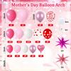 Mother's Day Balloon Arch Garland Kit, Mother's Day Party Decorations with Pink White Balloons Heart Balloon Gals Letter Balloons for Mother Day Party Valentines Birthday Party Supplies view 2