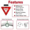 Yield Traffic Sign - Aluminum Yield Triangle LED Flashing Sign for Road Safety, Parking, School Zones, Neighborhoods - 1 Pack view 3