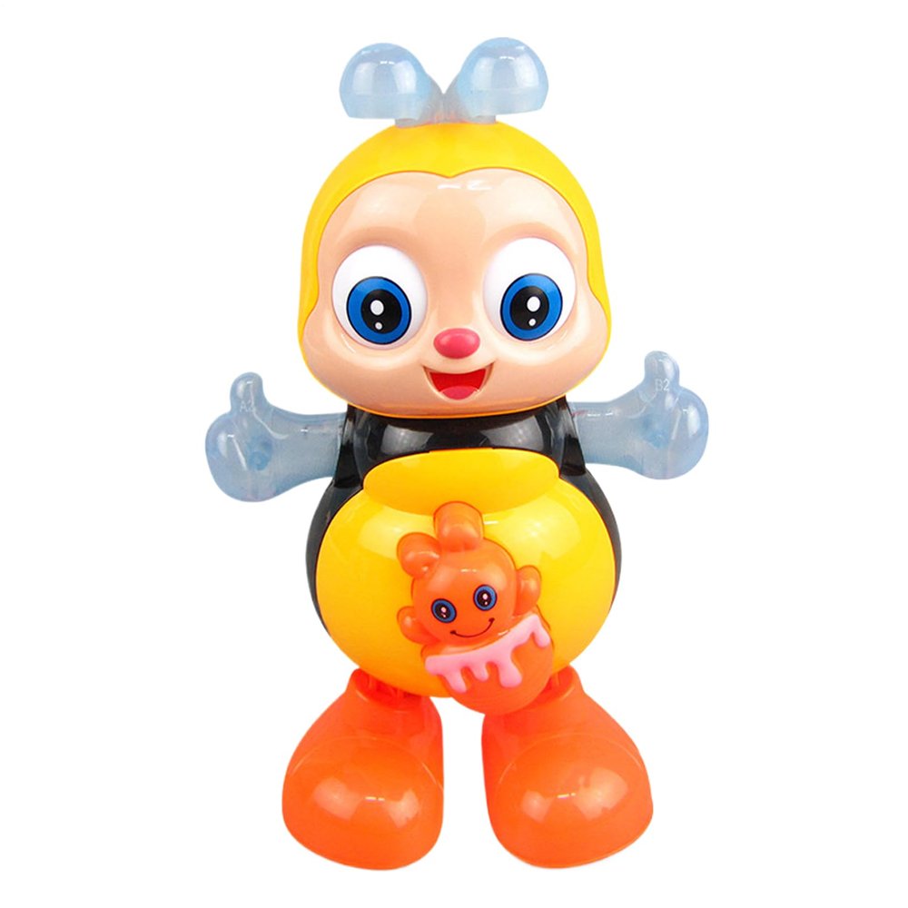 Dancing Bee Toy,Musical Interactive Bee with Lights & Music,Twisting Body & Moving Eyes,Sensory Fun Developmental Cartoon Toy