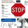 32" Solar-Powered LED Flashing Traffic Sign - Heavy Duty, Rust-Proof Metal Frame, IP65 Waterproof, Illuminated Road Safety Sign for Enhanced Visibility view 3