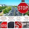 32" Solar-Powered LED Flashing Traffic Sign - Heavy Duty, Rust-Proof Metal Frame, IP65 Waterproof, Illuminated Road Safety Sign for Enhanced Visibility view 4