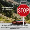 24" 30" Solar LED Stop Signs, Reflective Blinking Traffic Signal, Heavy Duty Aluminum, IP65 Waterproof, Windproof, Octagon Flashing Street Sign - 80cm (32in) view 4