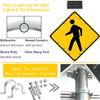 24in Solar Powered LED Flashing Pedestrian Crossing Sign with Reflective Film & Mounting Accessories - Ideal for Parks, Schools & Safety Zones view 3