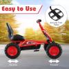 Costzon Go Kart for Kids, 4 Wheel Toddler Ride On Pedal Car with Steering Handlebars, Adjustable Seat, Outdoor Off-Road Racer Kiddie Cart, Toy Car Gift for Boys Girls Aged 3+ (Red) view 4