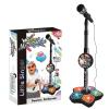 2026 New Microphone Toy for Kids with Stand, Got Built-in Music, Colorful Lights, Echo Effects, Portable Karaoke Machine for Singing, Music Play, Fun and Easy-to-Use (Black) view 1