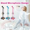 2026 New Microphone Toy for Kids with Stand, Got Built-in Music, Colorful Lights, Echo Effects, Portable Karaoke Machine for Singing, Music Play, Fun and Easy-to-Use (Black) view 2