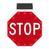 24" 32" Solar LED Stop Sign - Flashing Traffic Warning Sign with Reflective Film, Easy Installation, Waterproof & Windproof for Road Safety view 1
