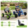 Costzon Go Kart for Kids, 4 Wheel Toddler Ride On Pedal Car with Steering Handlebars, Adjustable Seat, Outdoor Off-Road Racer Kiddie Cart, Toy Car Gift for Boys Girls Aged 3+ (Green) view 3