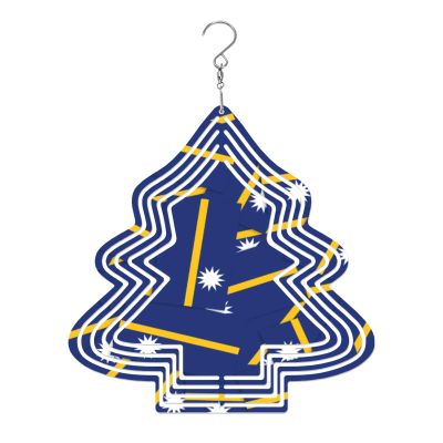 Nauru Nauruan Flag Wind Spinners Outdoor Tree Kinetic Sculptures Chimes 10 inch Decorative Funny Tinplate Metal Art Christmas Decorations Garden Patio Yard Indoor Window Decor