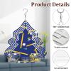 Nauru Nauruan Flag Wind Spinners Outdoor Tree Kinetic Sculptures Chimes 10 inch Decorative Funny Tinplate Metal Art Christmas Decorations Garden Patio Yard Indoor Window Decor view 4