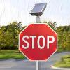 24"/32" Solar LED Stop Sign - Aluminum Octagon Traffic Sign with Blinking Lights, Waterproof IP65, Rust-Proof Metal Frame, Energy-Efficient Solar Powered, 60cm (24in) view 1