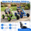 Costzon Go Kart for Kids, 4 Wheel Toddler Ride On Pedal Car with Steering Handlebars, Adjustable Seat, Outdoor Off-Road Racer Kiddie Cart, Toy Car Gift for Boys Girls Aged 3+ (Blue) view 3