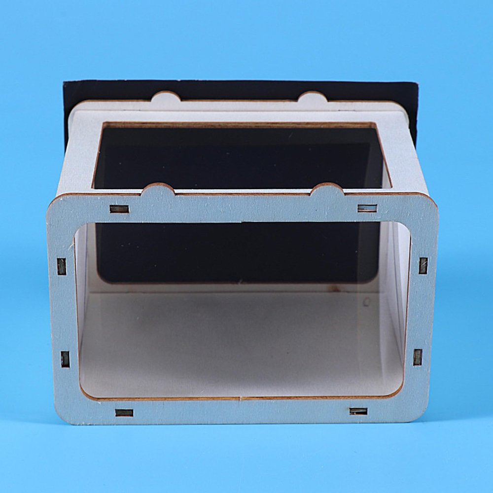 3D Holographic Projector - Home Cinema Phone Projector, DIY Mobile Hologram Display, Interactive Parent-Child Learning, Compact Wooden Acrylic Design, Educational Physics Experiment, Creative Fun Gadg