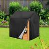 210D Oxford Waterproof Outdoor Playhouse Cover for Children's Game House, UV and Wind Resistant Protective Cover with Drawstring and Side Zipper, Black(145 * 145 * 160cm) view 3