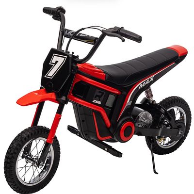 24V Kids Electric Dirt Bike, 350w Powerful Ride on Motorcycle for Boys & Girls, 3 Speed Modes Up to 14.29 MPH, Shock Absorbing, Rear-Wheel Drive, for Ages 8-14