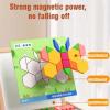 Geometric Pattern Blocks - Magnetic Logic Puzzle, Tangram Learning Toys, Educational Shapes | Creative Play Activities for Kids Boys Girls Home School Travel Playroom Kindergarten Birthday Holiday view 4