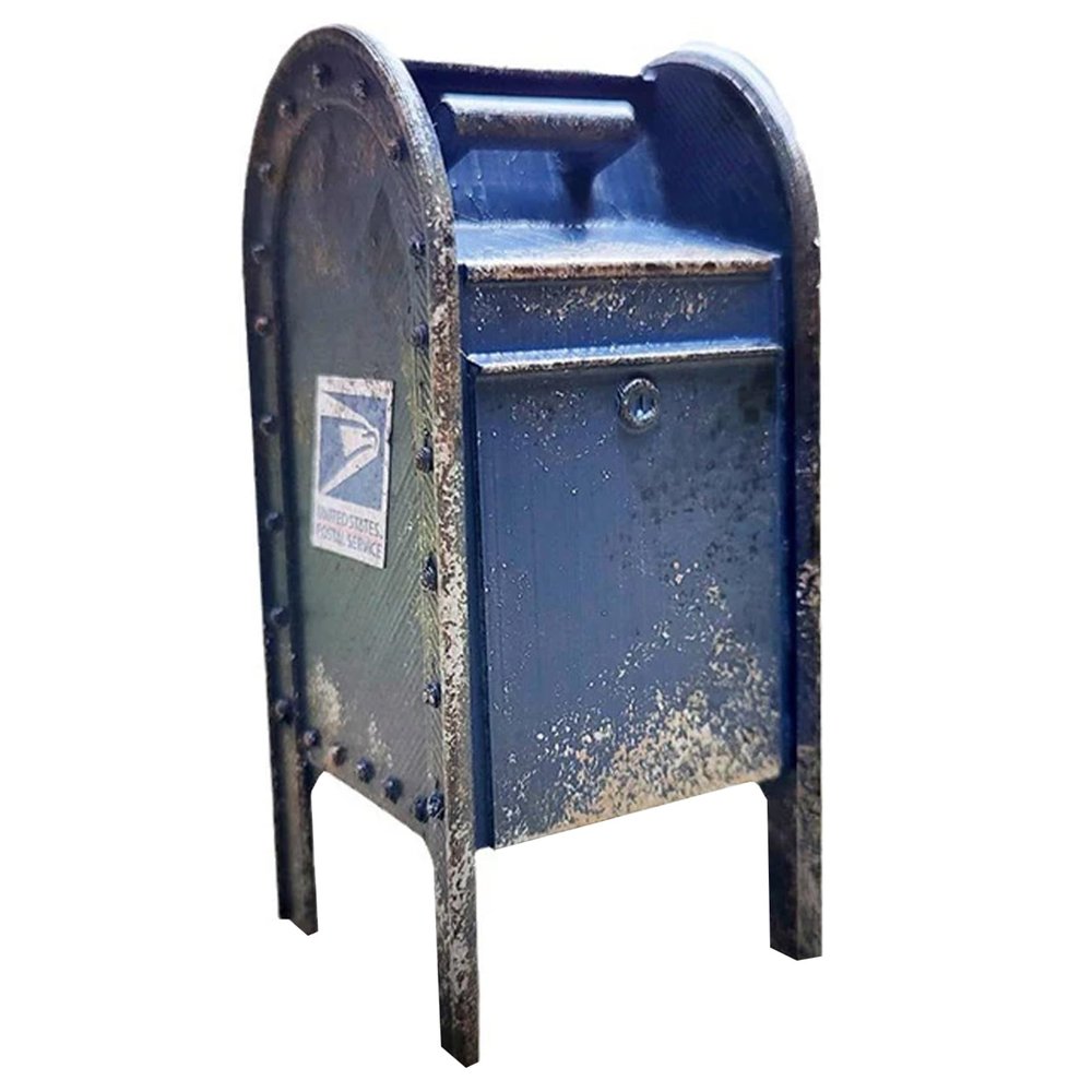 1/12 Scale Dollhouse Miniatures, Resin American Payphone Vintage Mini Mailbox Phone Booth Model for Collection and Scene Building