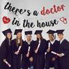 There's a Doctor in the House Banner, Congrats Doctor, It's DR Actually, Medical School Graduation Party Decorations view 3