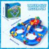 TERRAMUS Double-Tier Kids Water Table Toys, 100PCS Water Park Playset with Pump, DIY Toddler Waterways, Summer Outdoor Toys for Backyard,Lawn,Beach,Pool, Outside Activity Funs for Boys Girls 4-8 3-5 view 2