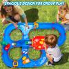 TERRAMUS Double-Tier Kids Water Table Toys, 100PCS Water Park Playset with Pump, DIY Toddler Waterways, Summer Outdoor Toys for Backyard,Lawn,Beach,Pool, Outside Activity Funs for Boys Girls 4-8 3-5 view 3