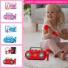Kids Microphone Karaoke Machine Portable Sturdy Mini Speaker Development Toy for Party Indoor Preschool Camping Children (Pink) view 2