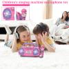 Kids Microphone Karaoke Machine Portable Sturdy Mini Speaker Development Toy for Party Indoor Preschool Camping Children (Pink) view 3