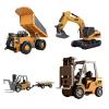 1:64 Premium Alloy Mini RC Construction Set  Forklift, Excavator & Dump Truck (4 Pcs) view 1