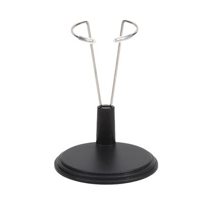Adjustable Doll Stands, Display Holder, Stable Display Base for 6-8 Inch Figures, Crochet Plush, and Kpop Light Sticks(Black (6Pc))