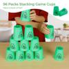 Sports Stacking Cups - 96pcs Training Game Set in Blue and Green for Competitions, Challenges, Travel, Parties & Gifts for Adults view 3